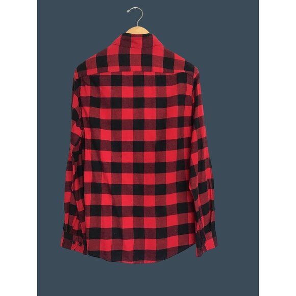 GOODIELLOW- MEN CHECKED 100% COTTON FLANNEL SHIRT SIZE MEDIUM - Picture 2 of 6